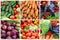 Fresh vegetable variety collage