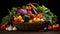 Fresh Vegetables on a Brown Woven Basket