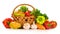 Fresh vegetables and fruits in a basket