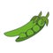 Fresh vegetables peas cartoon