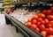 Fresh vegetables on supermarket shelf