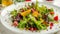 Fresh vegetarian meal gourmet salad with organic ingredients and