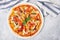 Fresh Vegetarian Vegetable Pizza. Delicious Traditional Italian