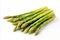 Fresh and vibrant asparagus on a clean white background for advertisements and packaging designs