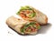 Fresh and Vibrant: Delectable Sandwich Wrap with Crisp Salad