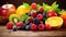 Fresh and vibrant fruits colorful medley healthy choices
