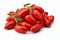 Fresh and vibrant ripe goji berry, a high quality image isolated on a clean white background