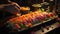 fresh and vibrant sushi rolls