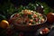 Fresh and Vibrant Tabbouleh Salad: Healthy Mediterranean classic dish. AI generated