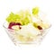 Fresh vitamins salad in glass bowl