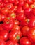 Fresh, vivid red cherry tomatoes closeup