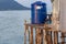 Fresh water container on a restaurant on piles