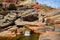 Fresh water flowing in Hamersley Gorge Karijini National Park Western Australia