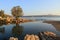 Fresh water lagoon of the kiliaris potamos river