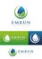 Fresh water logo, water drink logo vector