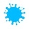 Fresh water splash vector icon. White blot, drop illustration. Water logo template. Blue paint sign design.