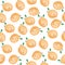Fresh watercolor seamless pattern with apricots
