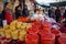 Fresh watermelon and pineapples at the market in Tlacolula, in mexican Oaxaca state