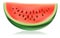 Fresh watermelon on white background