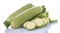 Fresh white zucchini