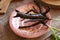 Fresh whole comfrey root on a table