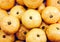 Fresh whole mandarin oranges background , top view