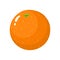 Fresh whole orange fruit isolated on white background. Tangerine. Organic fruit. Cartoon style. Vector illustration for any design