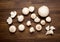 Fresh whole white button mushrooms, or agaricus