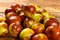 fresh winter jujube on wood background