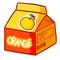 Fresh and yummy tiny orange milk packaging - vector.