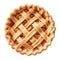 Freshly baked apple pie with lattice crust