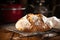 freshly baked bread on a cooling rack