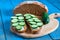 Freshly baked bread, cucumber and sandwich with