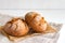 Freshly baked bread loaves. italian bakery products.