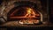 Freshly baked gourmet pizza from brick oven generated by AI