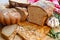 Freshly baked homemade sourdough spelt bread