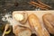 Freshly baked Traditional Italian Ciabatta bread