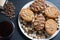 Freshly baled hazelnut and coffee cakes