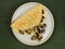 Freshly Cooked Mushroom Omelette For Breakfast or Lunch