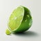 Freshly cut Lime photo white background