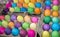 Freshly dyed easter eggs drying in egg cartons for Easter