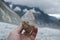 Freshly found natural clear quartz crystal