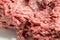 Freshly ground beef. Mincemeat texture and background