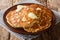 Freshly made Sweet Griddle Cakes with butter close up on a plate. horizontal