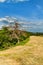 Freshly mowing meadows in the Czech Republic - Europe. Agricultural landscape. Summer day on the farm