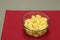 Freshly Prepared Sweet Pineapple Fruit in a Clear Glass Bowl