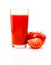 Freshly prepared tomato juice