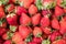 Freshly ripe strawberries background