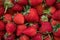Freshly ripe strawberries background