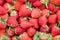 Freshly ripe strawberries background